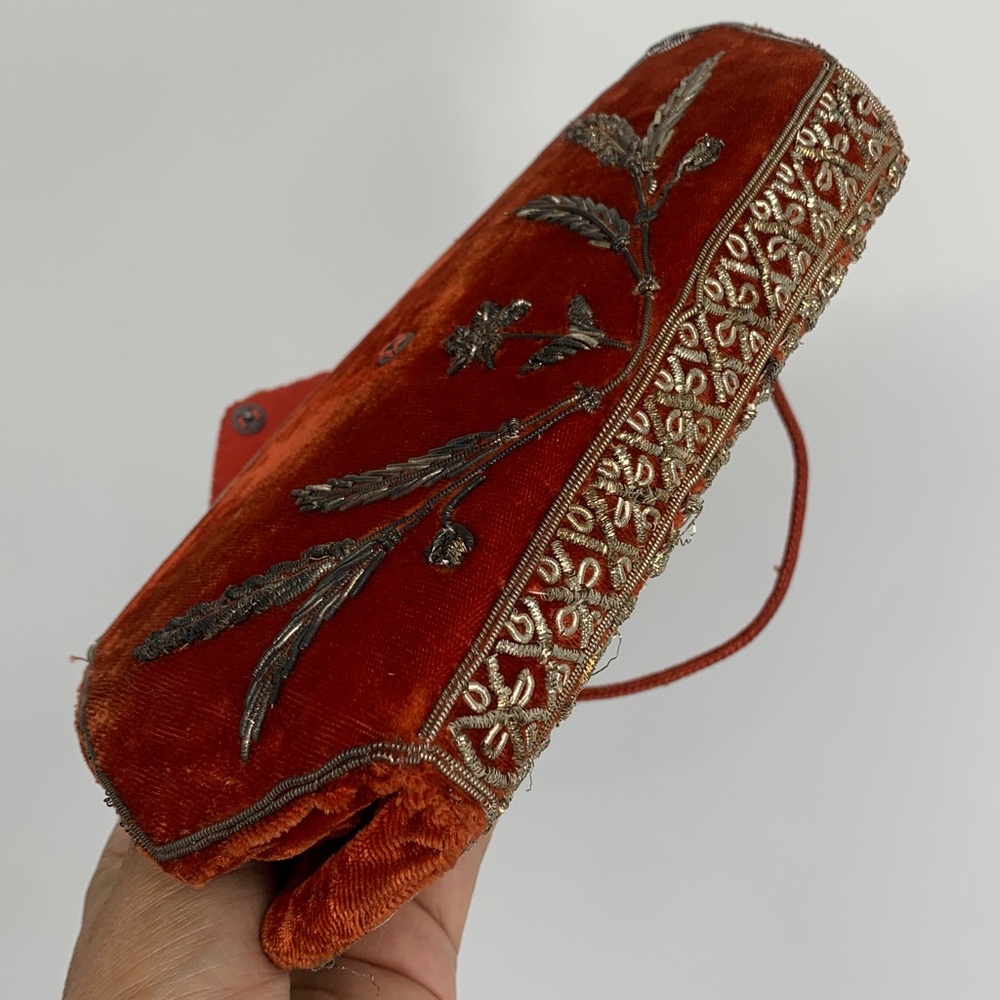 Vintage Afsal Stores Elegant Red Embroidered Women's party Bag Pakistan 🇵🇰 RARE! - Picture 11 of 17